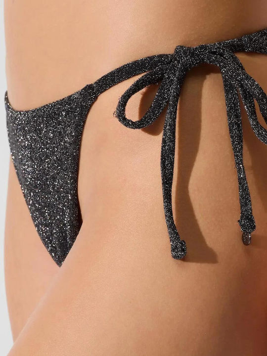 Bikinihosen Schwarz Lurex
