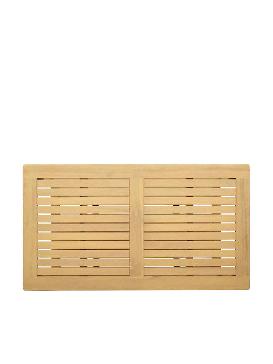 Sitting Room Table for Small Outdoor Spaces Made of Acacia Brown 90x50x45cm