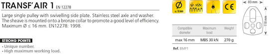 Beal Trans'air 1 Climbing Pulley BMP1.SP