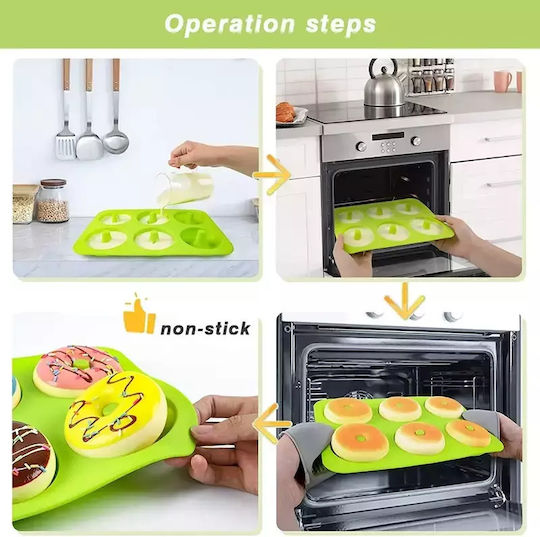 Pandaboo Bakeware Tin For Cupcakes/Muffins Made Of Silicone 6 Sockets