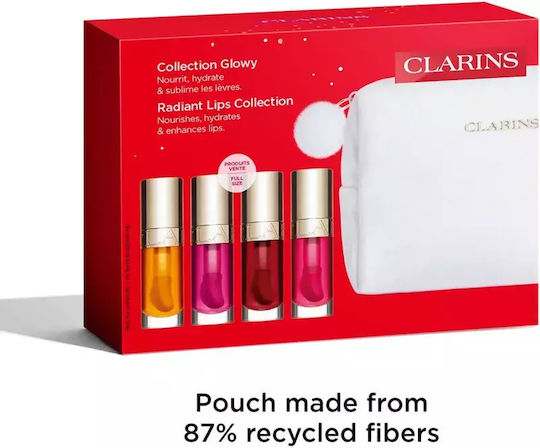 Clarins Lip Comfort Oil Gift Set Holiday Season Shade Pink Red Yellow