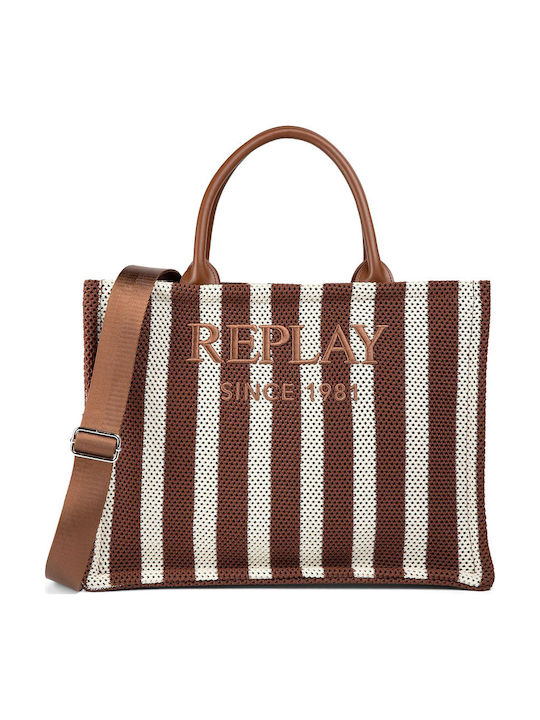 Damentasche Schulter Beige