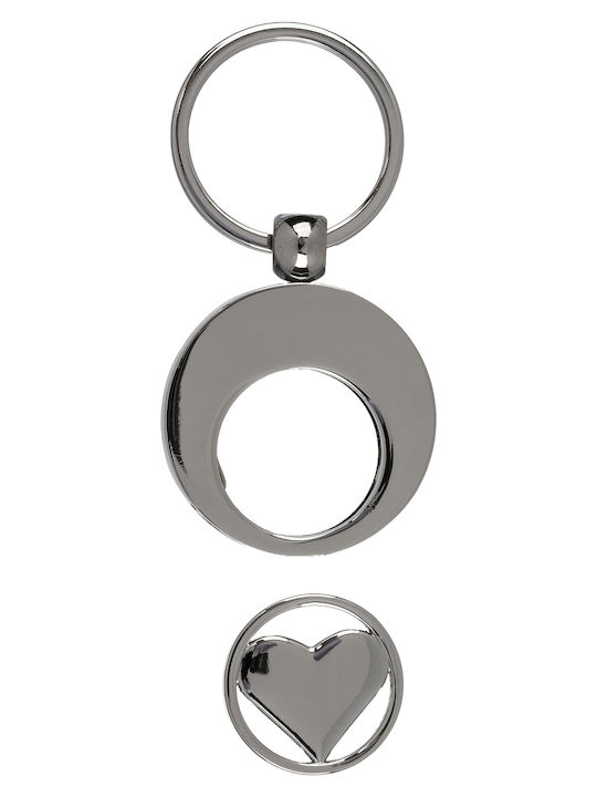 Schlüsselanhänger Münz Trolley Silber Metall 3.5cm Verschiedene Designs