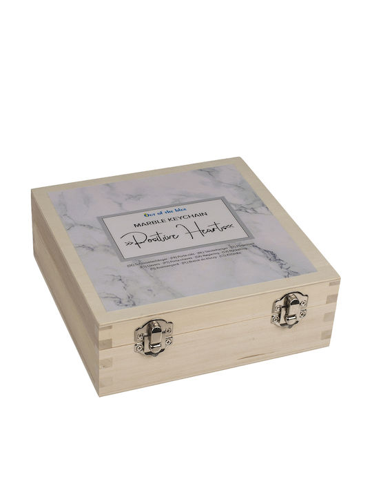 Μπρελόκ Καρδιά Μάρμαρο Μέταλλο 4x0.5cm 6 Σχέδια