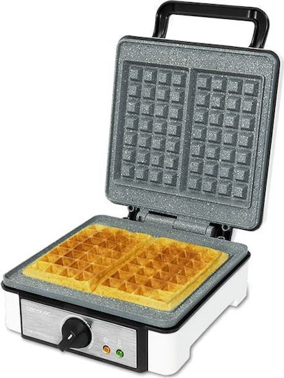 Cecotec Fun Gofrestone Double Aparat Vafe pentru Vafe Rectangulare cu 2 Compartimente 1200W