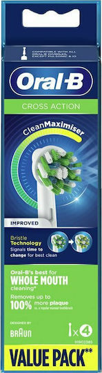 Oral-B Cross Action Cleanmaximiser Replacement Heads for Electric Toothbrush 4pcs