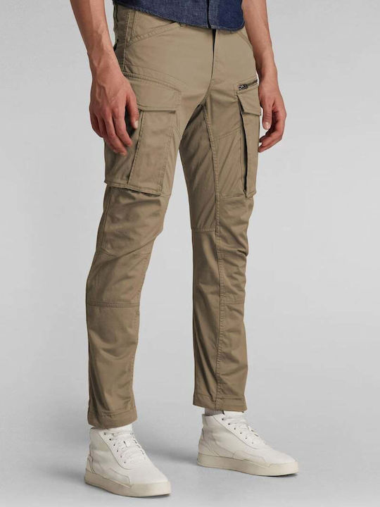 Rovic Zip 3D Trousers Cargo Elastic in Regular Fit Dune