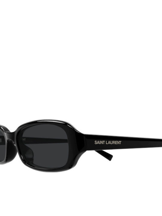 Ysl Unisex Sunglasses with Black Horn-Rimmed Frame and Black Mirror Lens SL 872 ERIN 001