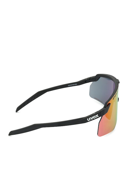 Uvex S Cv Unisex Γυαλιά Ηλίου με Μαύρο Κοκκάλινο Σκελετό και Κόκκινο Καθρέφτη Φακό S5330732287