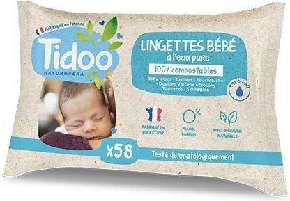 Tidoo Μωρομάντηλα με 99% Νερό 58τμχ