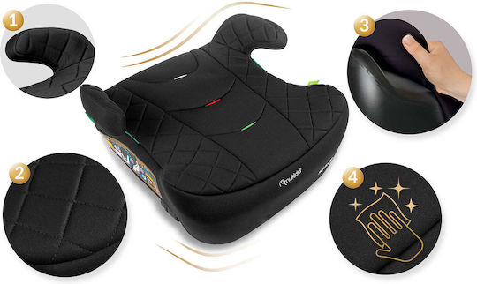 Nukido Louis Scaun Auto Booster i-Size cu Isofix Negru 22-36 kg