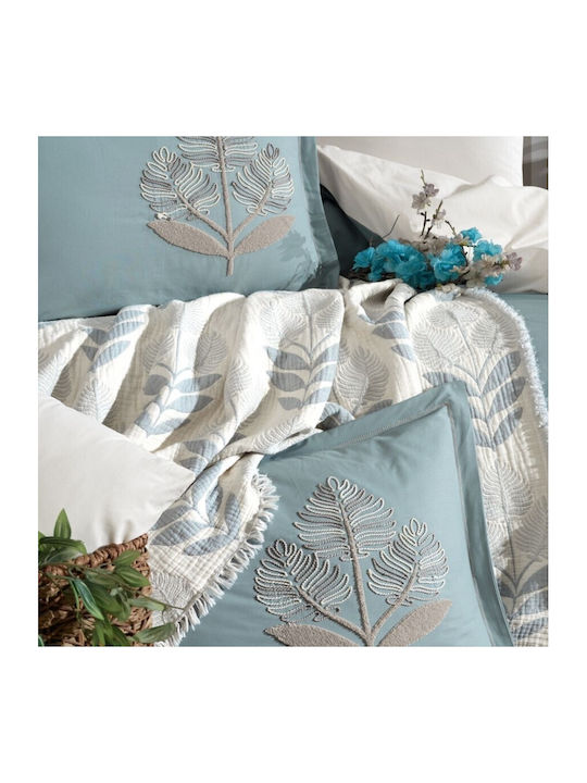 Cottonbox Set Huse Pentru Pilote 100% Bumbac 200x220cm Dublă Cu 4 Fețe De Pernă & 1 Cearceaf Verde