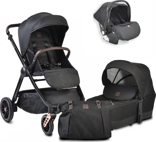 Cangaroo Macan Adjustable 3 in 1 Baby Stroller Suitable for Newborn Black 11kg