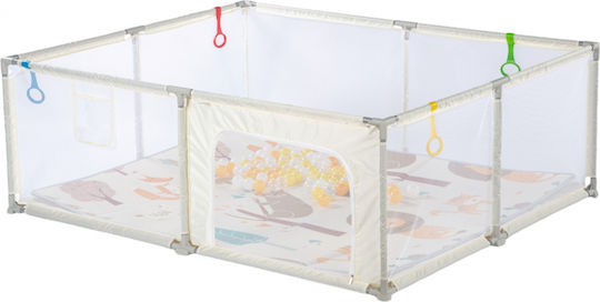 Πάρκο με Στρώμα Μπεζ 180x150cm