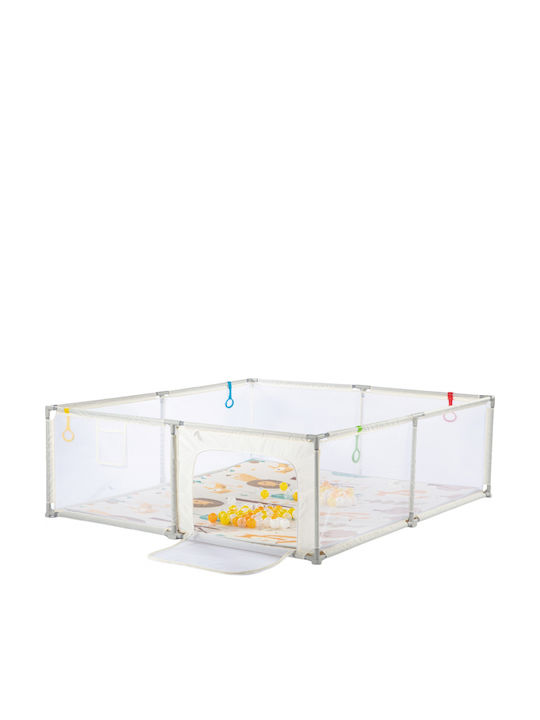 Parc cu Saltea Bej 200x180cm