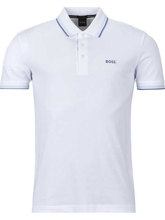 Paddy Polo Herrenbluse Kurzarm Weiße