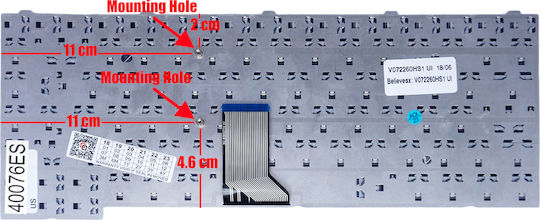 Spanish Laptop Keyboard for Samsung R60 R70 R58 R508 R503 R509 R510 R560 V072260as1 Us V072260bs1 Cnba5902044l Ba59-02044l Cnba59044lbil V072260hs1 Cnba5902296mbil V072260ak1 42t3241 Es Black Code 40076es