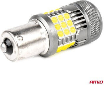 AMiO Lămpi Auto P21W / R10W / R5W / BA15S Canbus LED 6000K Alb Rece 12-24V / 12V / 24V 2 Bucăți