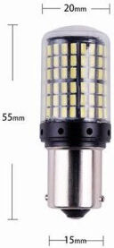 Крушка за автомобил BAW15S / PR21W / P21W Canbus LED Червена 12V