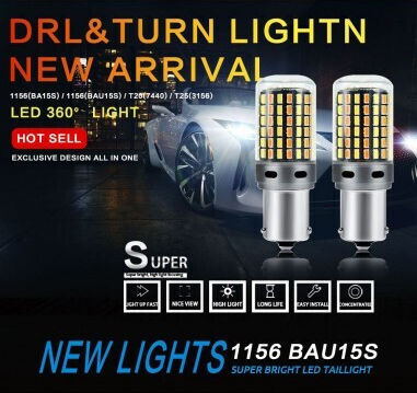 Λάμπες Αυτοκινήτου PY21W-BAU15s / P21W LED Κίτρινο 2τμχ