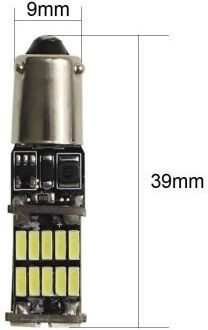 Крушка за автомобил BA9S / T4W Canbus LED Бял 12V 1.59W