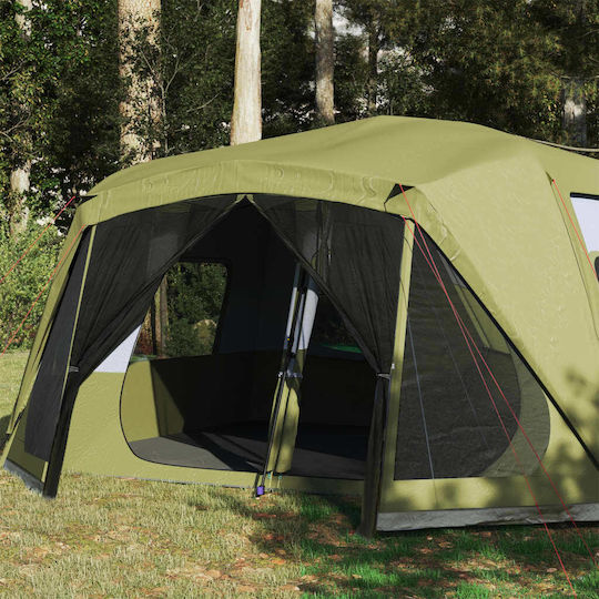 vidaXL Summer Camping Tent Green for 10 People 443x437x229cm