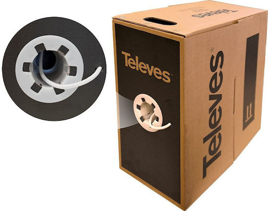 Televes U/UTP Cat.6 (Gigabit) Καλώδιο Δικτύου Ethernet 305m Λευκό