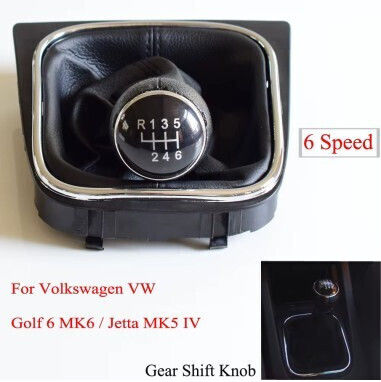 Xenon Bright Auto Schaltknopf mit Abdeckung für Volkswagen Golf Jetta Scirocco Schwarz