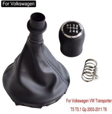 Mânere Schimbător Viteze Cu Capace Pentru Volkswagen Transporter / T5 / Passat 2003-2015 Negru