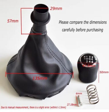 Mânere Schimbător Viteze Cu Capace Pentru Volkswagen Transporter / T5 / Passat 2003-2015 Negru