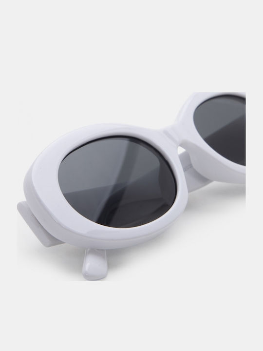 Luigi Unisex Sunglasses With White Frame And Black Lens 4856404