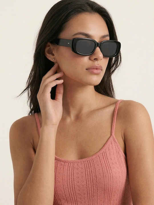 Luigi Unisex Sunglasses with Black Frame and Black Lens 4855201