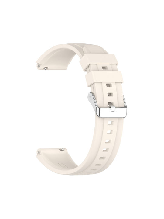Huawei Watch Gt4 41mm Official Steps Style Silver Buckle Silicone Watch Band Starlight Color