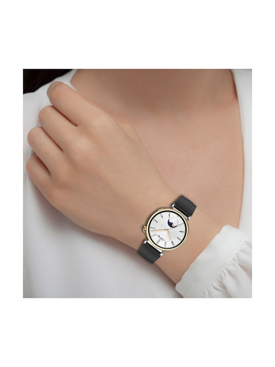 Huawei Watch Gt4 41mm Official Steps Style Silver Buckle Silicone Watch Band Black