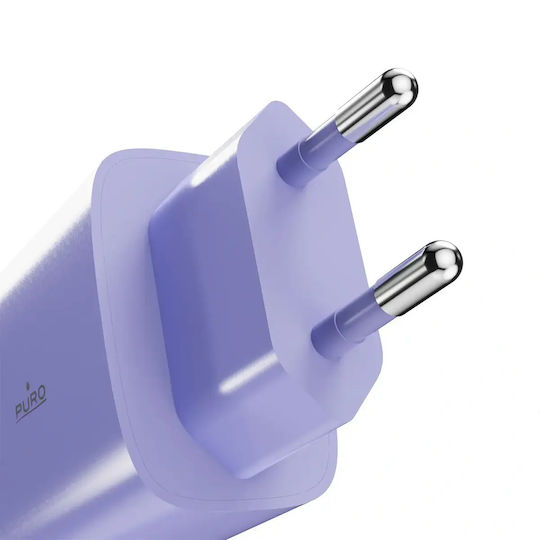 Puro Зарядно без кабел с USB-C порт 30W Лилав (Prolite)