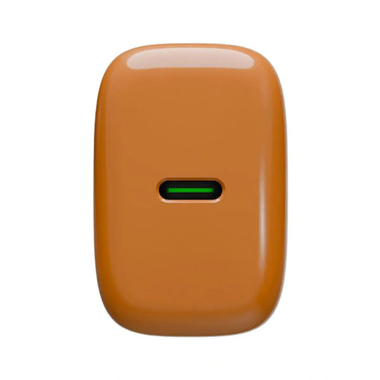 Puro Φορτιστής Χωρίς Καλώδιο με Θύρα USB-C 30W Πορτοκαλί (Prolite)