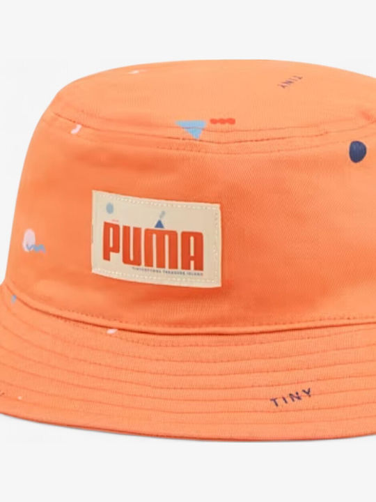 PUMA Детска Шапка Кофа Текстилна Слънцезащитна Tiny Оранжева