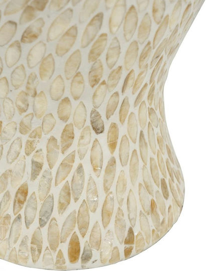 Artekko Διακοσμητικό Βάζο Μπαμπού Ivory Εκρού 28x28xΥ50cm