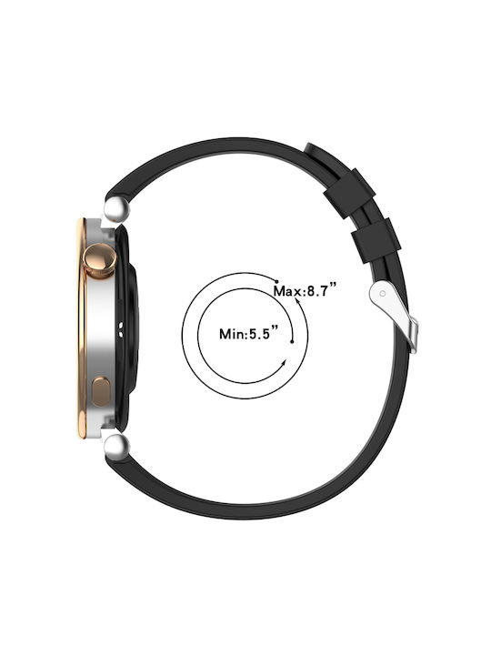 Huawei Watch GT4 41mm Official Steps Стил Сребриста Ключалка Силиконова Каишка Midnight