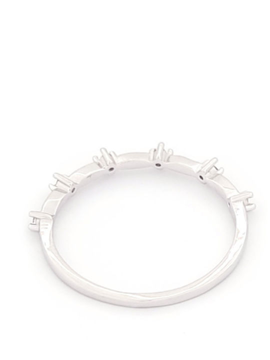 Women's Ring with Zircon Made of Silver