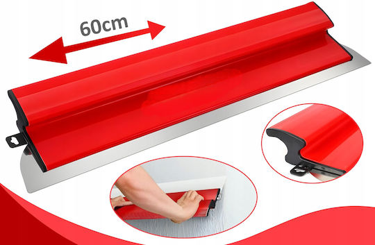 Set Spatule Pentru Chit 2 Bureți Abrasivi Zola Lungime 60 Cm Lamă Interșanjabilă 0 3 Mm Oțel Inoxidabil Roșu