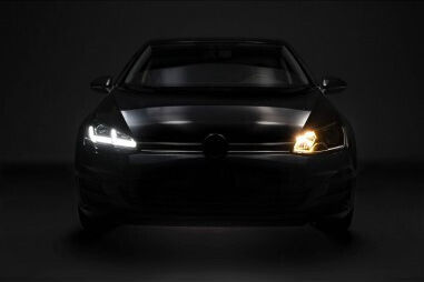 Комплект 2 Led Фарове Vw Golf Vii 2012-2016 Черни Ledriving Xenon Halogen Position Osram