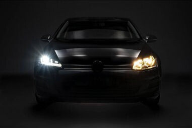 Комплект 2 Led Фарове Vw Golf Vii 2012-2016 Черни Ledriving Xenon Halogen Position Osram