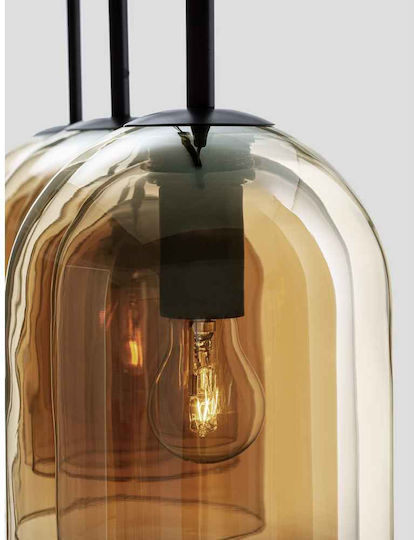 Nova Luce Висящо Таванно Осветително Тяло Черен Rail 18x12x158см