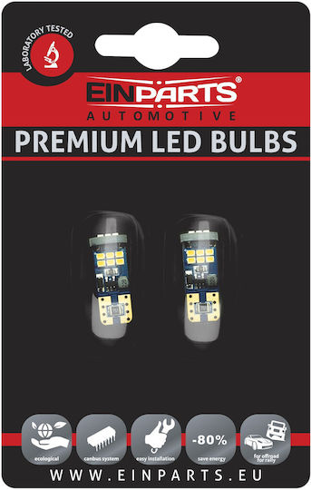 Einparts Лампи Автомобила T10 / W5W Canbus LED 6000К Хладно бяло 9-16V 2бр
