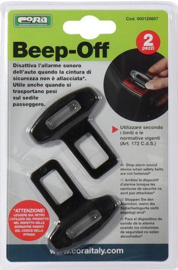 AMiO Bstop+ Seat Belt Buckle Alarm Stopper Απενεργοποιητής Ζώνης Ασφαλείας Πλαστικός 2τμχ