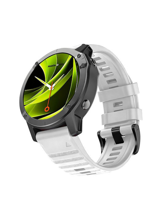 Mobile Origin Easy Strap Silicone Watch 22mm White Mo-ess-22-wht
