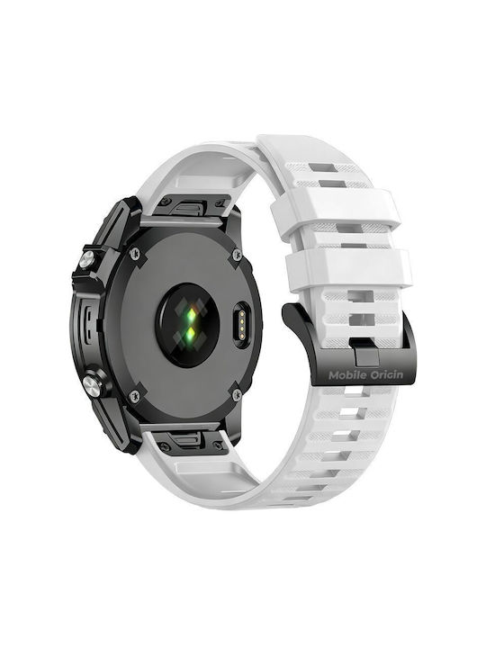 Mobile Origin Easy Strap Silicone Watch 22mm White Mo-ess-22-wht