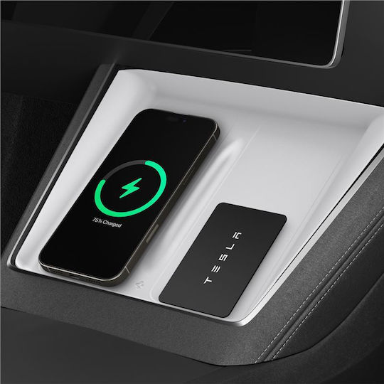 Spigen Tesla Wireless Charging Pad Cover White Tesla Model Y 2025 Acp10032