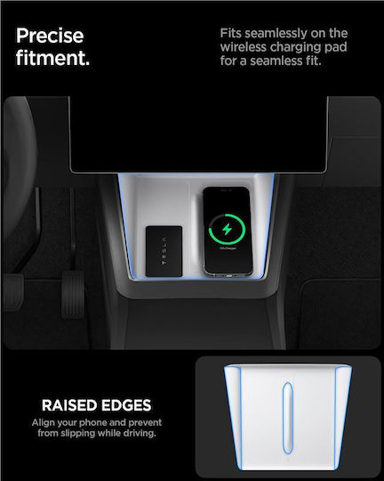 Spigen Tesla Wireless Charging Pad Cover White Tesla Model Y 2025 Acp10032